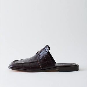 TIBI croc print Pedro slides with box and dustbag 39